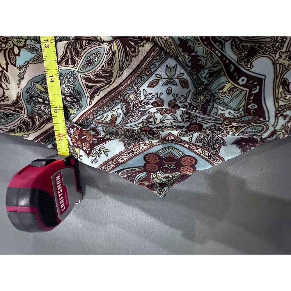 Kari New York Lined Hankerchief Hem Dress Paisley Print /Belted Size 10 - Picture 15 of 16